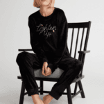 Γυναικεία Πιτζάμα Fleece Μαύρο