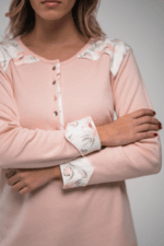 Mira Γυναικείο Νυχτικό Χειμερινό Με Floral Λεπτομέρειες - Image 2