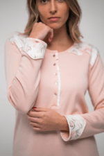 Mira Γυναικείο Νυχτικό Χειμερινό Με Floral Λεπτομέρειες - Image 3