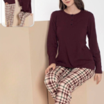 Σετ Πιτζάμας Για Ζευγάρια Με Καρό Παντελόνι