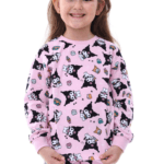 Βρεφική Πιτζάμα Ροζ με Σχέδια Καρτούν