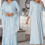 Σετ Νυχτικό με Ρόμπα Εγκυμοσύνης – Ιδανικό για το Νοσοκομείο & τον Τοκετό