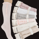 🧦Παιδικές Κάλτσες ως το Γόνατο Katamino Kids με Δαντελωτές Λεπτομέρειες