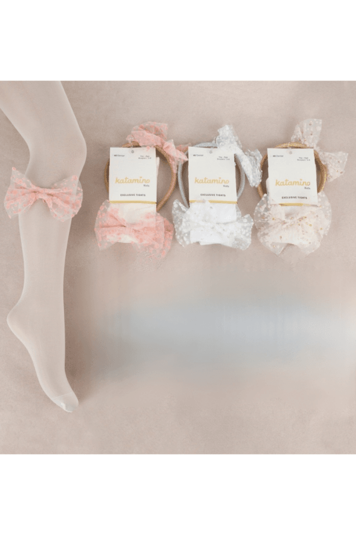 🎀Παιδικά Καλσόν Katamino Kids με Φιόγκο - 40 DEN (+ Δώρο Στέκα Μαλλιών) - Image 1