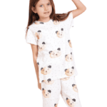 🐻 Παιδική Πιτζάμα με Αρκουδάκια – Εκρού