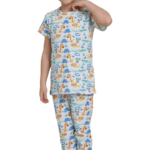 Παιδική Πıτζάμα με Ζωάκια της Ζούγκλας – Λευκή