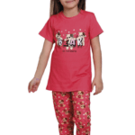 Παιδική Πιτζάμα Κοριτσίστικη "Bear - My Favorite" Κόκκινη
