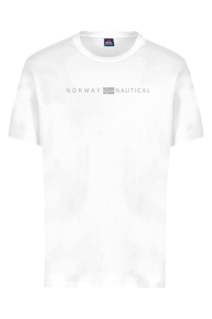 Ανδρική Κοντομάνικη Μπλούζα Narway Nautical – Λευκή - Image 1