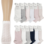 Γυναικείες Δαντελένιες Κάλτσες Katamino – Μονόχρωμες με Ανάγλυφο Σχέδιο