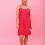 🌺 Γυναικείο Νυχτικό με Τιράντες και Πουά Σχέδιο | Happy Family