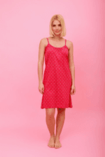 🌺 Γυναικείο Νυχτικό με Τιράντες και Πουά Σχέδιο | Happy Family