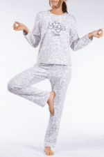 Γυναικεία Πιτζάμα Fleece Mellissa Brown – Γκρι