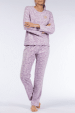 Γυναικεία Πιτζάμα Fleece Mellissa Brown – Λιλά
