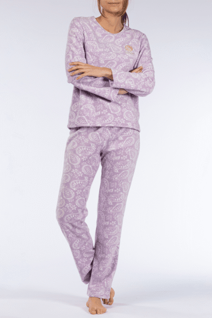 Γυναικεία Πιτζάμα Fleece Mellissa Brown – Λιλά