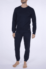 Ανδρική Ζεστή Πιτζάμα Πλεκτή με Fleece