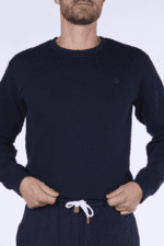 Ανδρική Ζεστή Πιτζάμα Πλεκτή με Fleece - Image 2