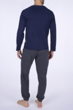 Ανδρική Πιτζάμα Essential με Fleece Παντελόνι - Image 4