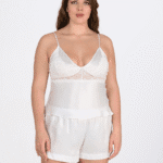 Σατέν Babydoll Big Size Λευκό – Ιδανικό για Νυφικό Σετ ή Ρομαντικές Στιγμές