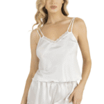 Σατέν Babydoll Λευκό με Δαντέλα – Ιδανικό για Νυφικό Σετ ή Νυφικό Δώρο