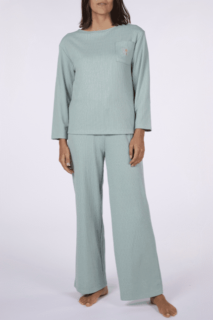 Γυναικεία Πιτζάμα Μακρυμάνικη Πράσινη