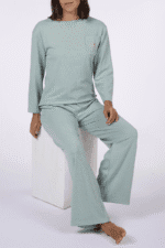 Γυναικεία Πιτζάμα Μακρυμάνικη Πράσινη - Image 3