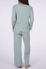 Γυναικεία Πιτζάμα Μακρυμάνικη Πράσινη - Image 4